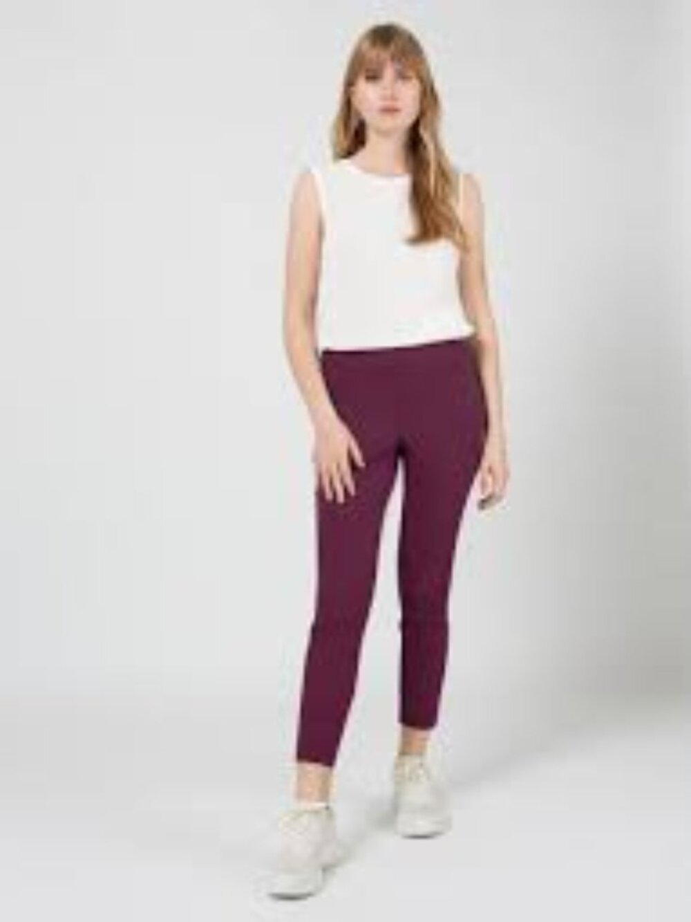 Fig Clothing Fundy Ankle Length Rayon Joggers in Grape